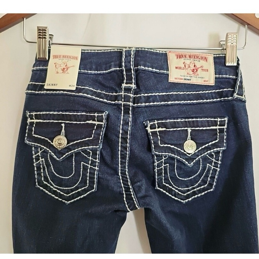 True Religion Jeans Women's Blue Denim Skinny Size 24 NWT